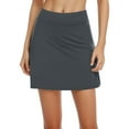thumbnail image 1 of Skirts for Women Product Skirt Product Womens Casual Solid Tennis Skirt Yoga Sport Skirt Shorts Skirt Dark Gray XXL, 1 of 5
