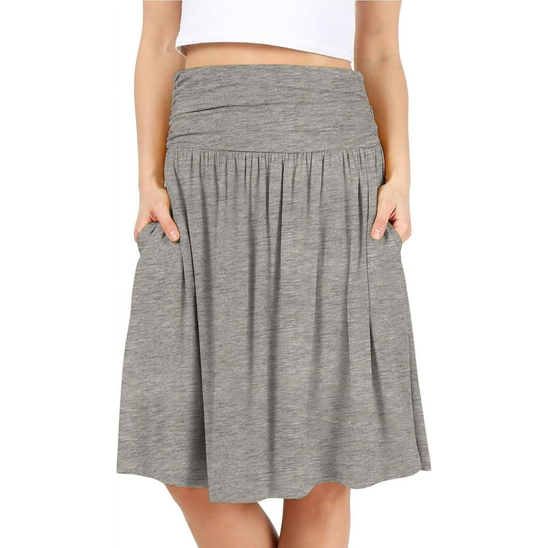 Plus size skirts below the knee best sale