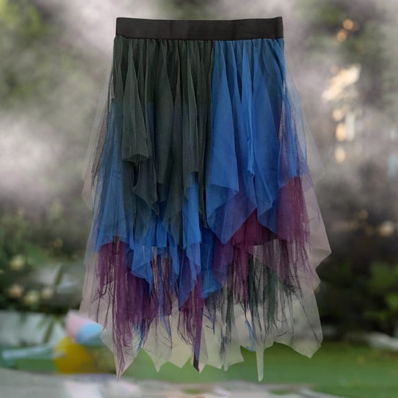 Skirts for Women Skirt Boneless A Line Wedding Dress Long Petticoat Tutu Skirt for Bridal Party Dark Blue XL