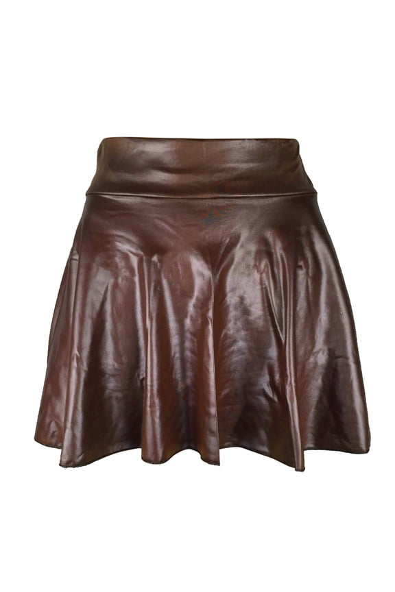 Skirts for Women Skirt Modern High Waist Creased Solid Casual Base Skirt for Ladies Coffee L