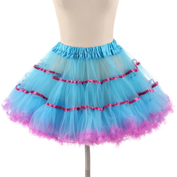 Tennis Skirts for Women Summer Skirt Women Petticoat Underskirt Swing Tutu Skirt Cute Blue One Size