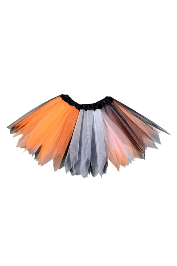 Skirts for Women Skirt Product Women's Dance Skirt Tutu Skirt Matching Color Corner Skirt for Performance Practice Orange One Size