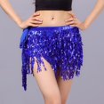 thumbnail image 1 of Tennis Skirts for Women Summer Skirt Sequin Fringe Nightclub Stage Fashion Women’s Sparkly Skirt for Party Performance Dark Blue One Size, 1 of 3