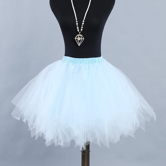 Skirts for Women Skirt Soft Tutu Skirt Toddler Party Carnival Mesh Tutu Skirt Girls Long Formal Dress for Occasions Light Blue S