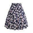 thumbnail image 1 of Skirts for Women Skirt Women's Print Floral Casual Skirt Lightweight Everyday Knit with Flowing A-Line and Breezy Comfort for All Seasons Blue S, 1 of 5