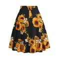 thumbnail image 1 of Skirts for Women Skirt Women's Print Floral Casual Skirt Lightweight Everyday Knit with Flowing A-Line and Breezy Comfort for All Seasons Orange L, 1 of 5