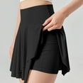thumbnail image 1 of Tennis Skirts for Women Summer Skirt Women's Sun Skort Ice Cool Blocking Two in Athletic Skirt for Sports & Fitness Solutions Black L, 1 of 5