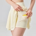 thumbnail image 1 of Tennis Skirts for Women Summer Skirt Women's Sun Skort Ice Cool Blocking Two in Athletic Skirt for Sports & Fitness Solutions Light Yellow M, 1 of 6