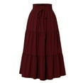 thumbnail image 1 of Skirts for Women Summer Boho Casual Maxi Flowy Elastic High Waist A-Line Tiered Swing Floral Long Skirts 2025, 1 of 5