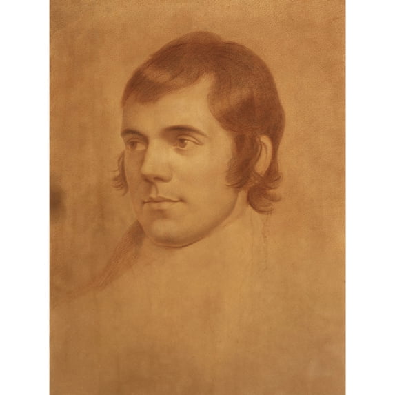 Skirving Portrait Scottish Poet Robert Burns Drawing Extra Large XL Wall Art Poster Print