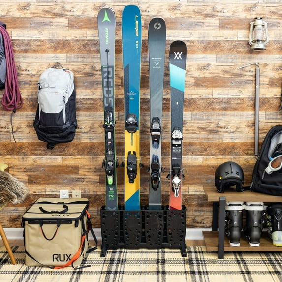 Freestanding Ski Storage Rack: Easy Setup, Holds 4 Skis, Durable Polycarbonate, Made in USA