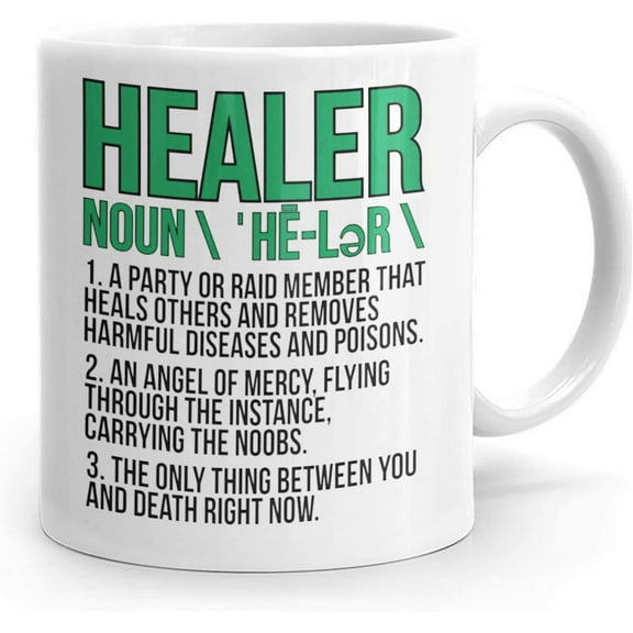 Skitongift Healer Mug Funny Wow Mug Healer Funny MMO Mugs 11oz