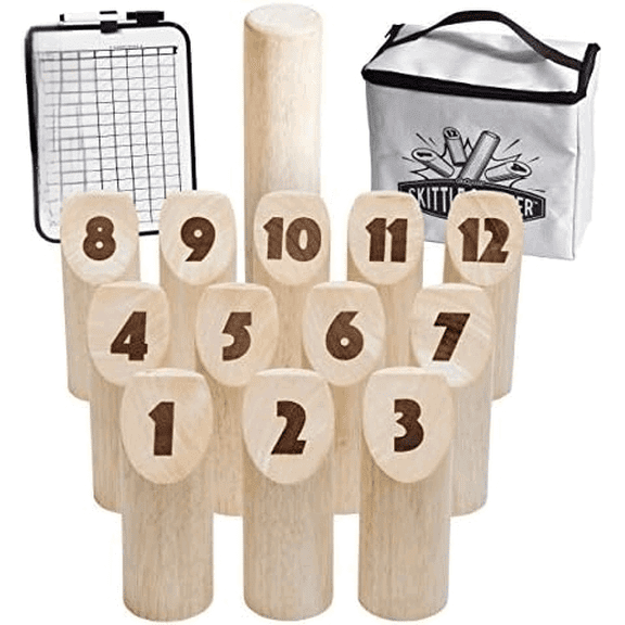 Skittle Scatter Numbered Block Toss Game with Scoreboard and Tote Bag$$Sport & Recreation Other