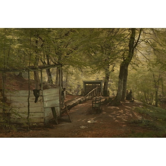 Skittle-alley in Saeby Forest. Spring Morning (1882) Poster Print by Carl Frederik Aagaard (18 x 24)