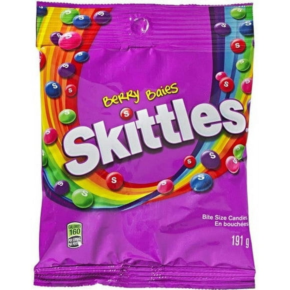 Skittles Berry Bite Size Candies Peg Bag, 191g/6.7 oz., {Imported from Canada}