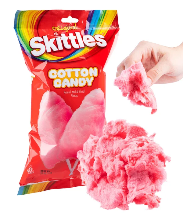 Skittles Cotton Candy Cotton candy flavored like the popular rainbow candy.