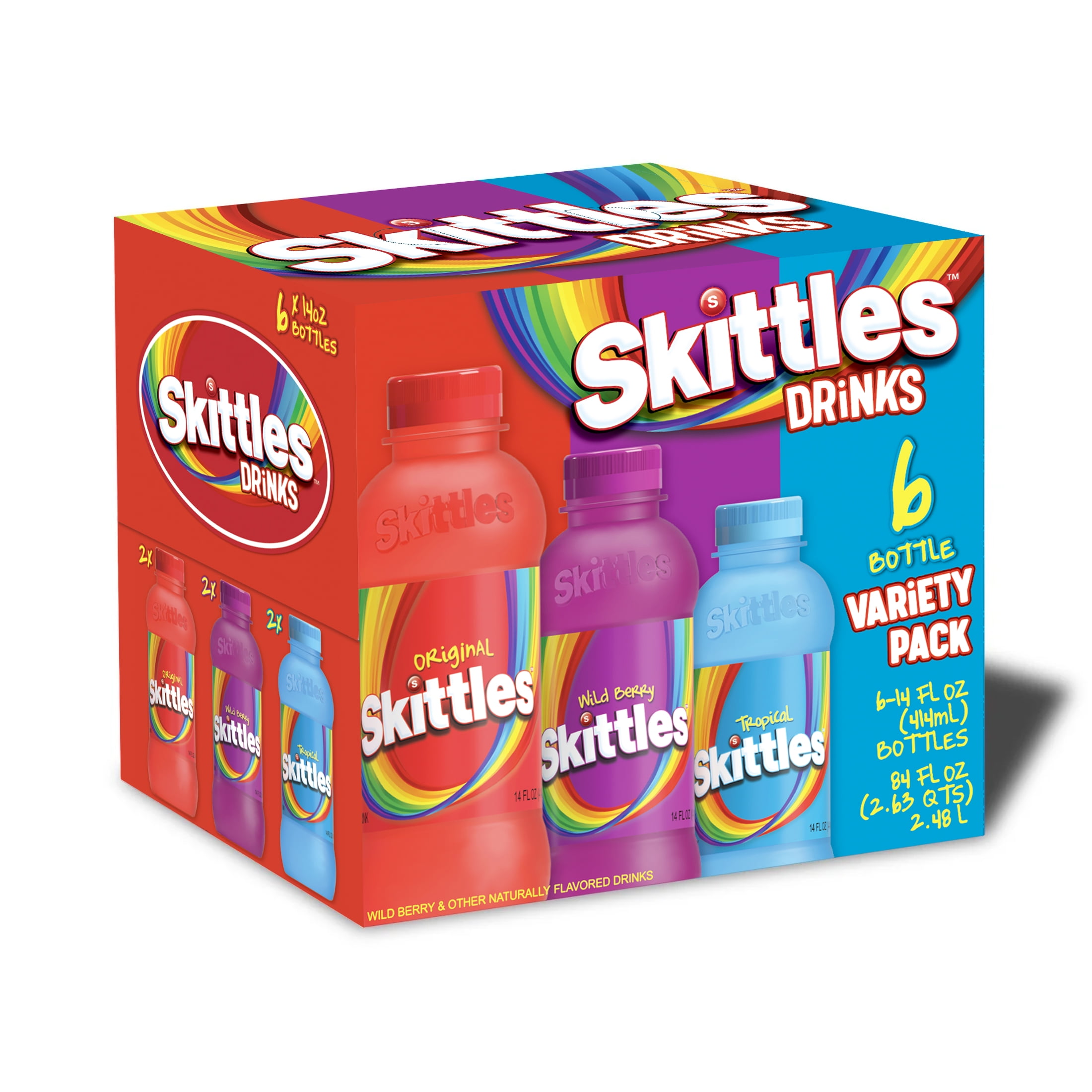 Skittles Drinks 3 Flavor Variety Pack 14oz