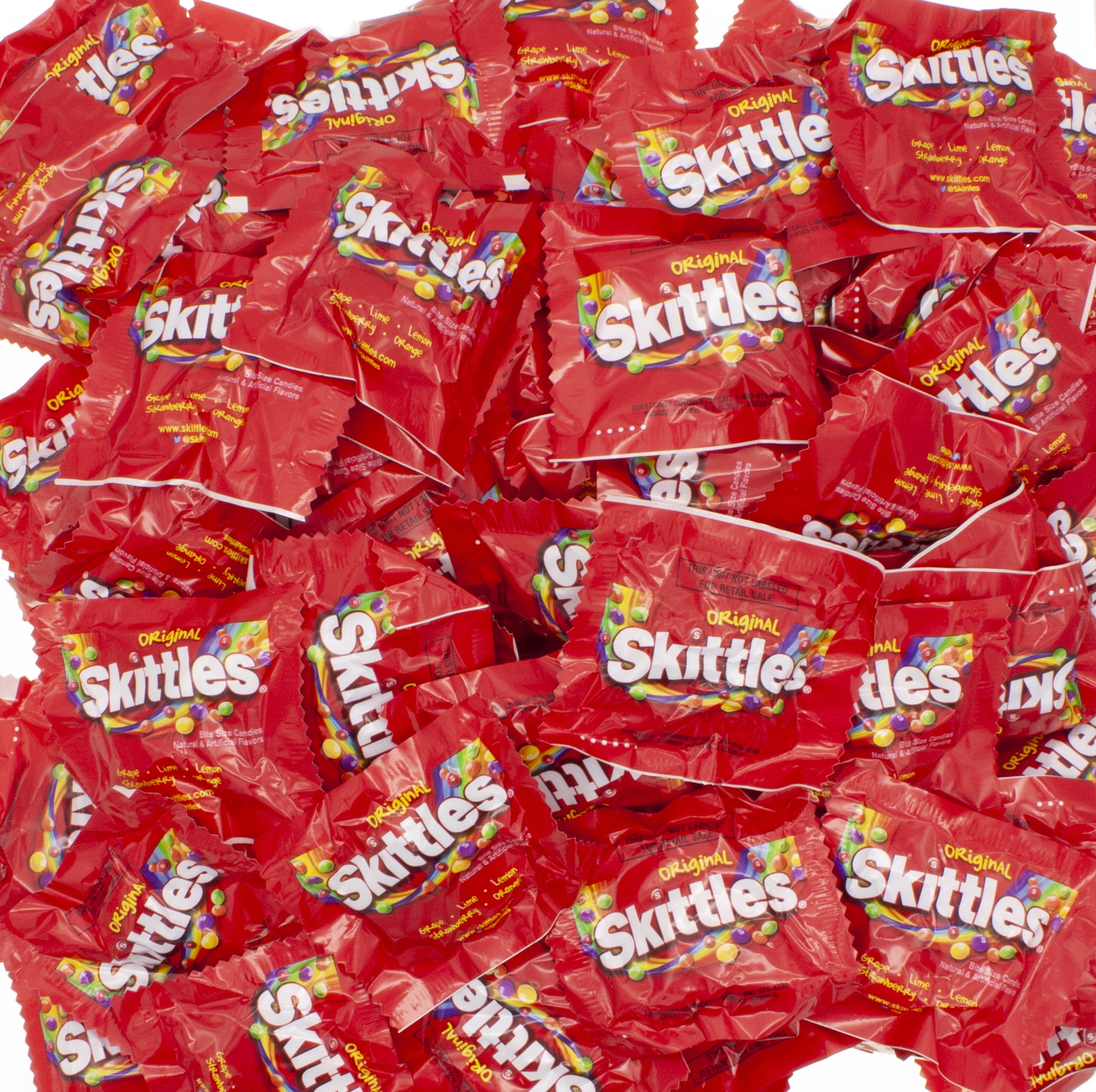 Skittles Fun Size 2.5 Pounds in a Resealable Bulk King of Sweets Bag ...