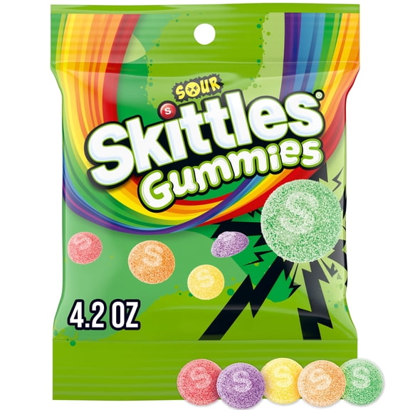 Skittles Gummies Sour Gummy Candy - 4.2 oz Bag