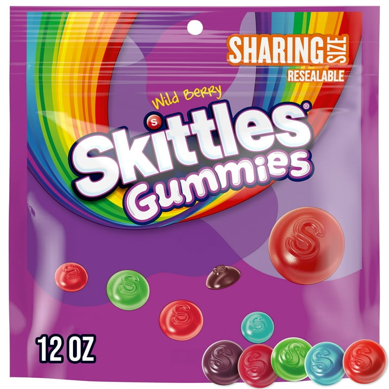 Skittles Gummies Wild Berry Gummy Candy, Sharing Size - 12 oz