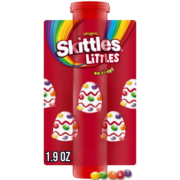 Skittles Littles Original Chewy Candy Easter Basket Stuffers - 1.9 oz Candy Tube