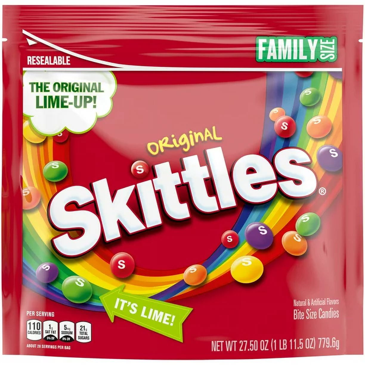 Skittles Original Chewy Candy, Family Size - 27.5 oz Bag - Walmart.com