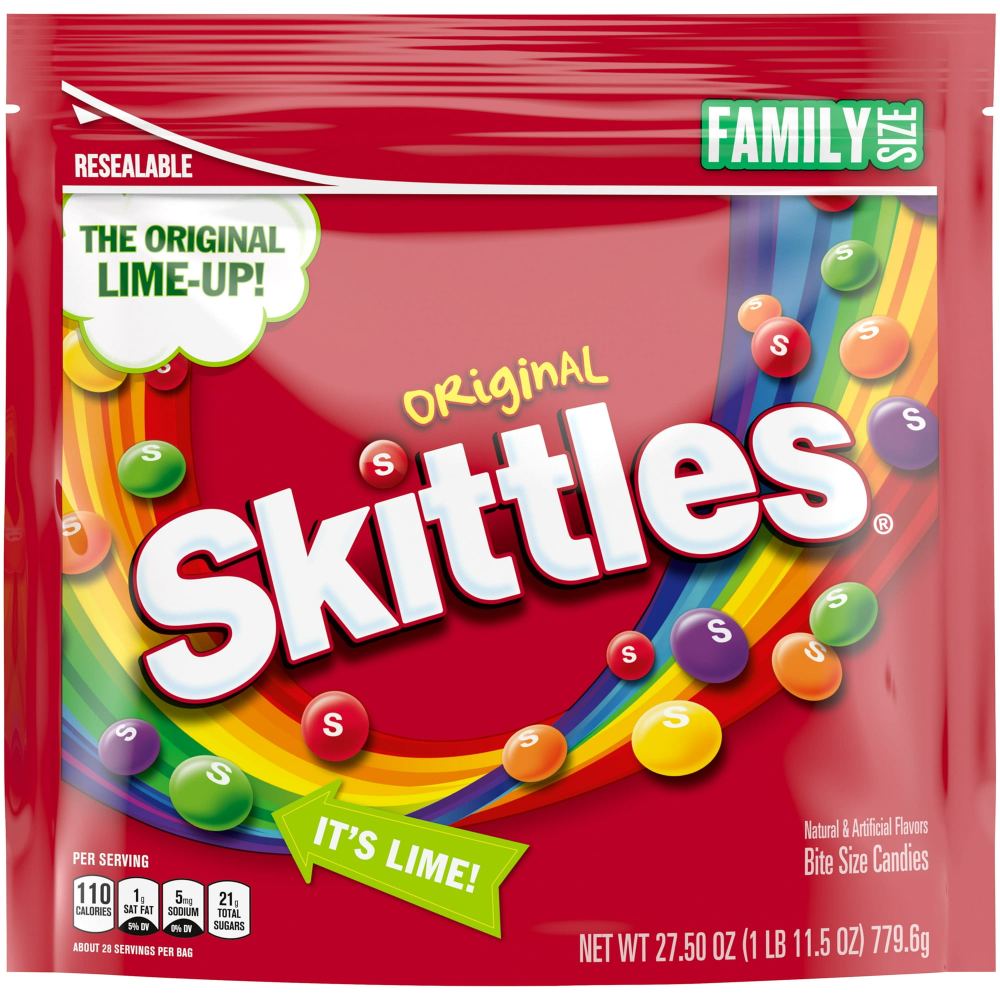 Skittles Original Chewy Candy, Family Size – 27.5 oz Bag
