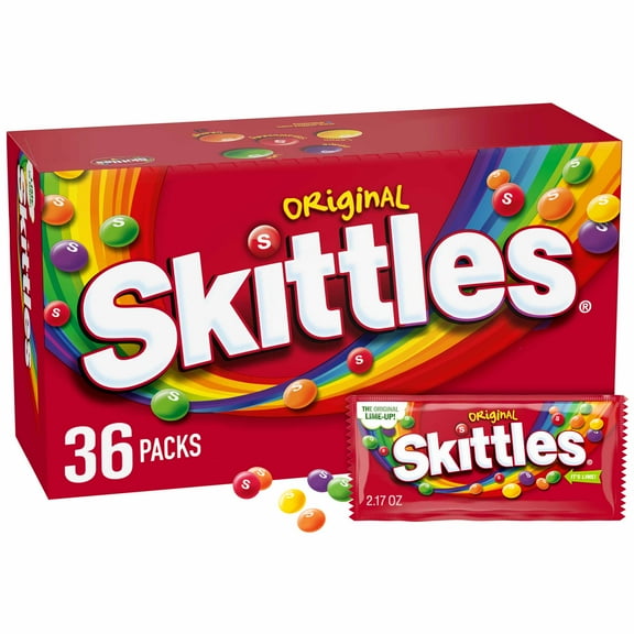 Skittles Original Chewy Candy, Full Size - 2.17 oz, 36 Bulk Candy pack