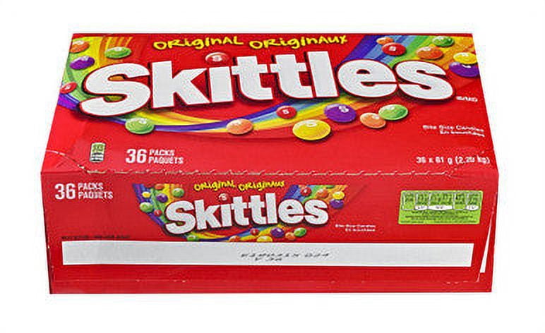 Skittles Original Chewy Candy, Full Size - 2.17 oz, 36 Bulk Candy pack