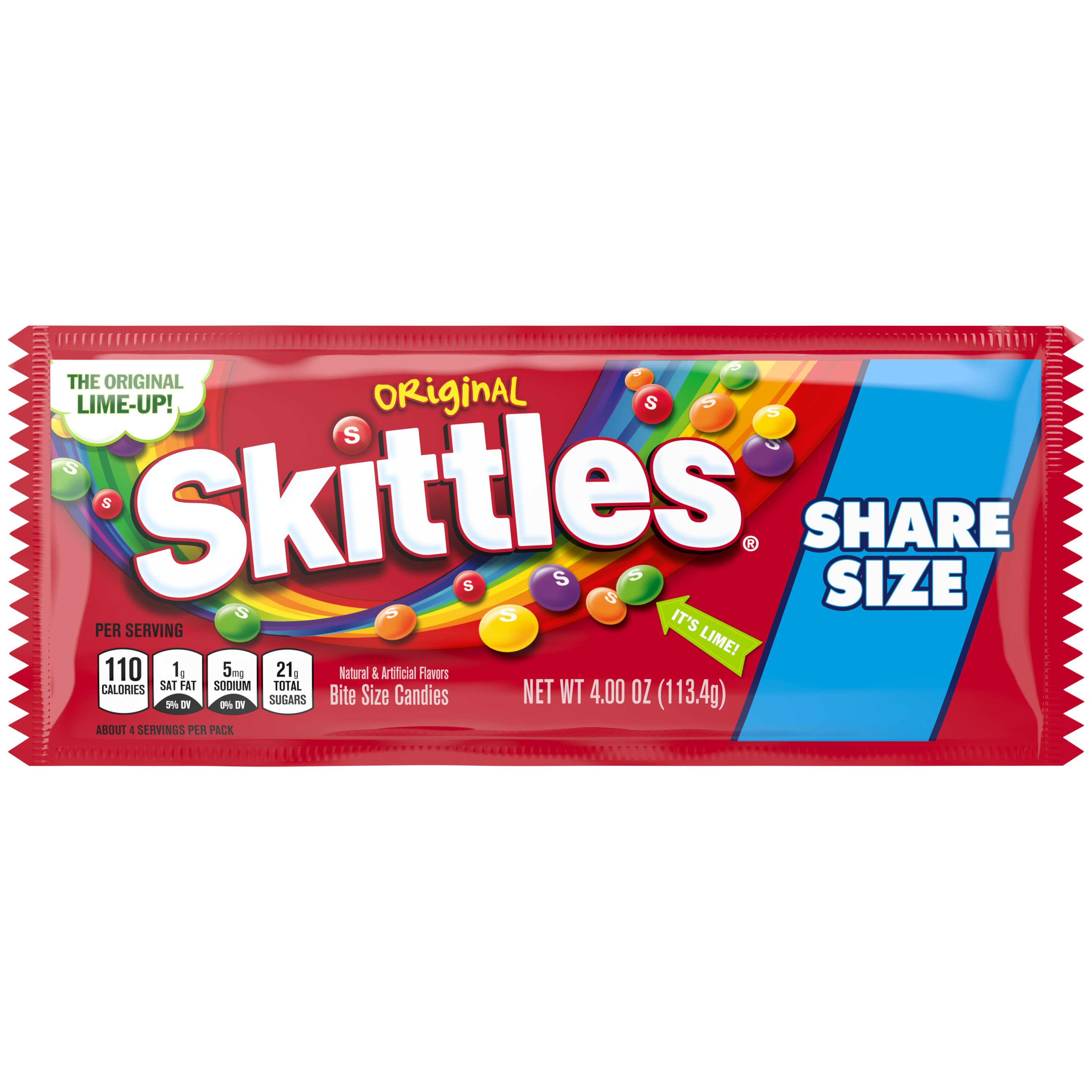 Skittles Original Chewy Candy, Share Size - 4 oz Bag - image 1 of 14