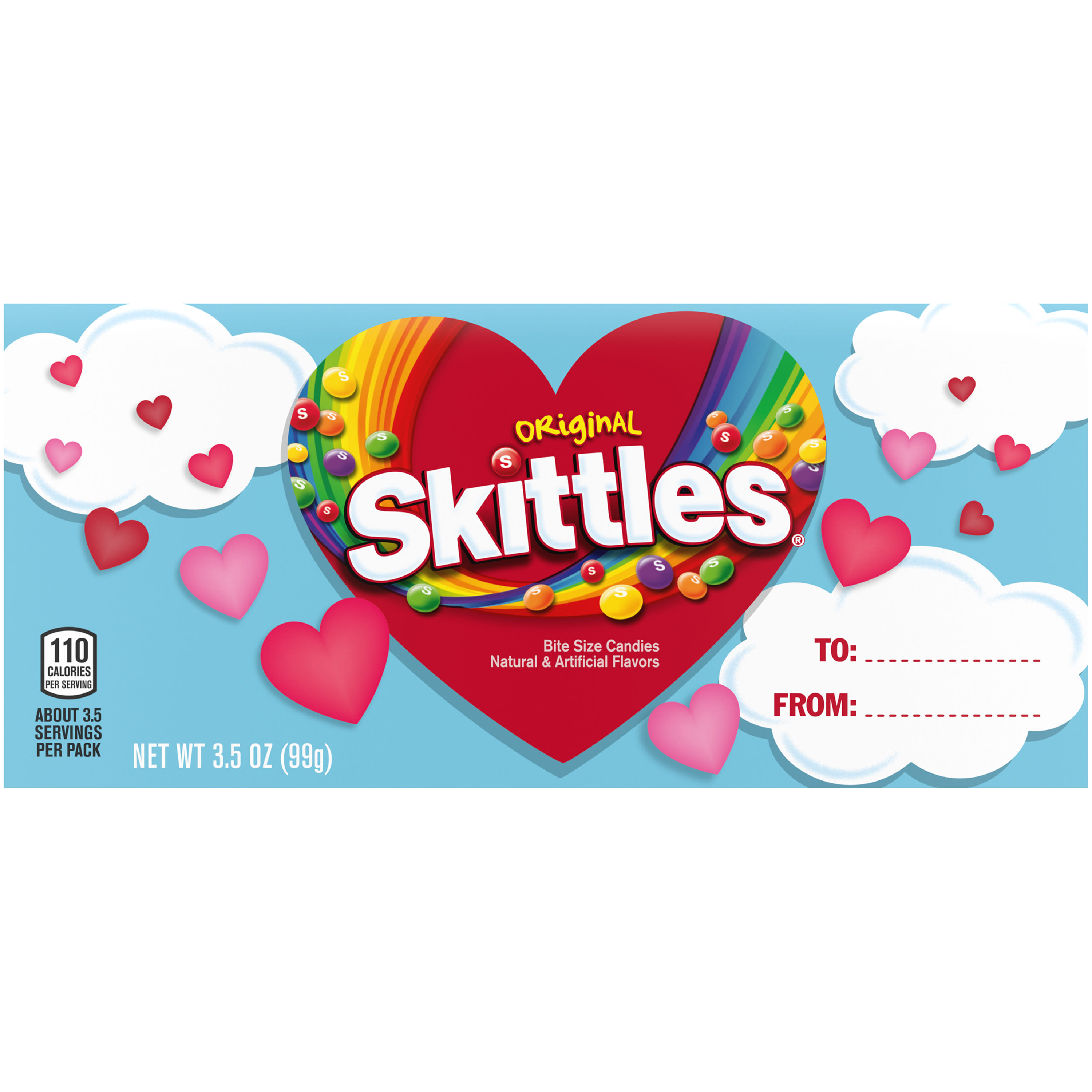 Skittles Original Chewy Candy Valentines Candy Box - 3.5 oz - image 1 of 13