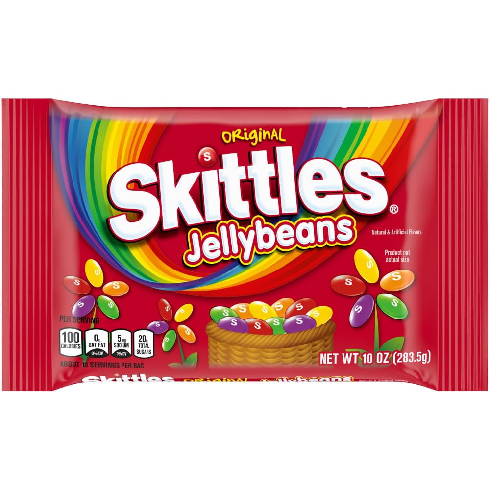 Skittles, Original Flavor Jellybeans Easter Seasonal Candy, 10 oz