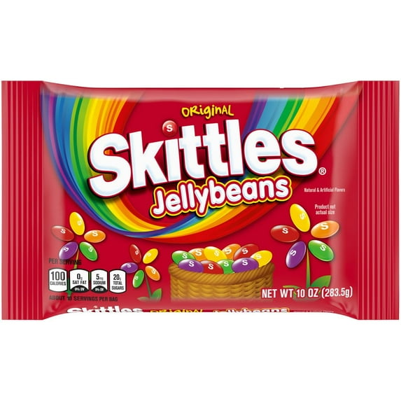 Skittles, Original Flavor Jellybeans Easter Seasonal Candy, 10 oz