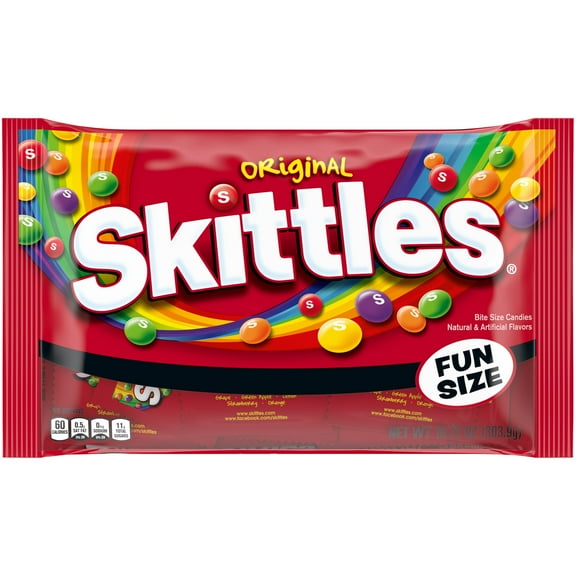 Skittles Original Halloween Fun Size Chewy Candy - 10.72 oz (Pack of 2)