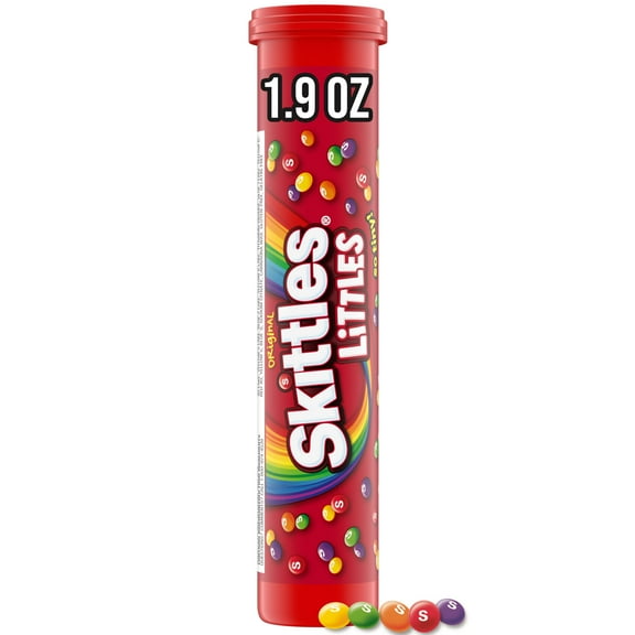 Skittles Littles Original Chewy Candy, Share Size, 1.9 oz Mega Tube