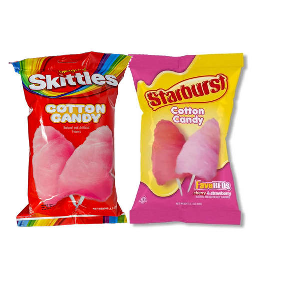 Skittles Original & Starburst FaveReds Cotton Candy, Variety 2-Pack