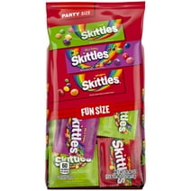 Skittles Original, Wild Berry & Sour Fun Size Chewy Candy, Football Party Size - 26.46 oz Bulk Bag