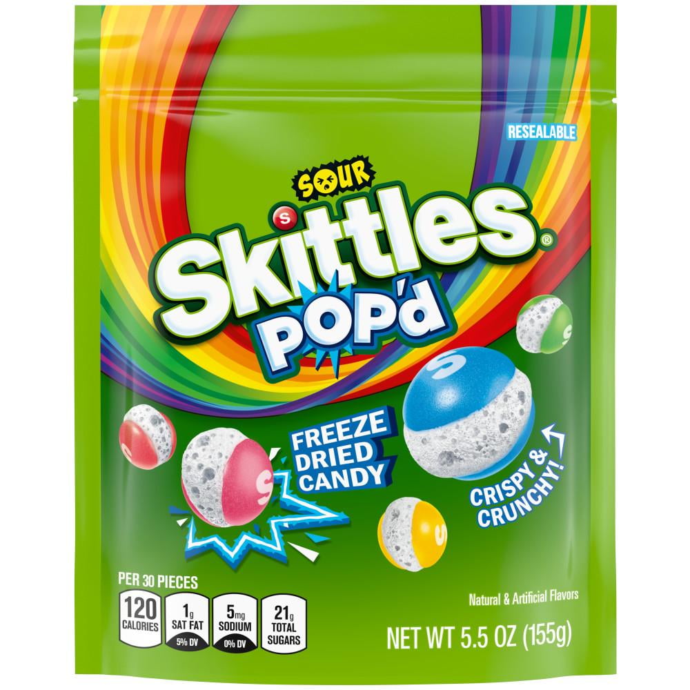 Skittles POP'D Sour Freeze Dried Candy - 5.5 oz Packaging May Vary (Pack of 2)