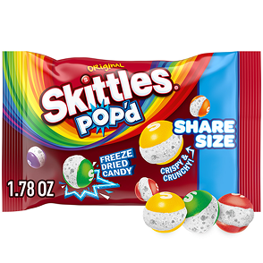 Skittles POP'd Original Freeze Dried Candy, Share Size - 1.78 oz Bag