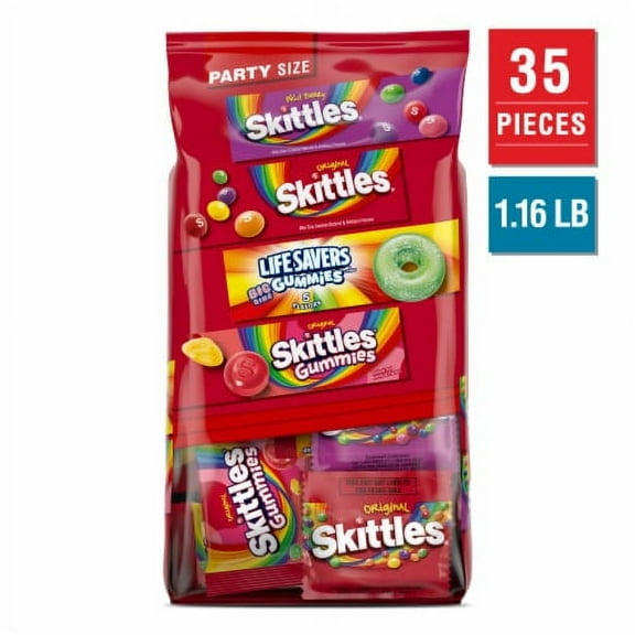 Skittles Skittles Gummies & Life Savers Gummies Fun Size Candy Variety Pack Bulk Bag, 18.56 oz