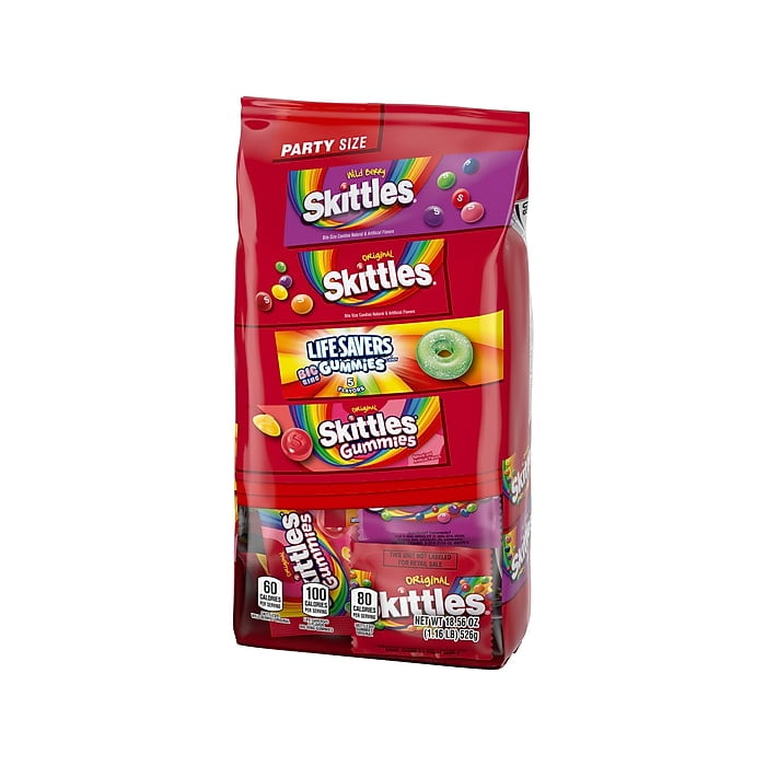 Skittles, Skittles Gummies, and Life Savers Gummies Variety Pack, Assorted Flavors, 18.56 oz. Pack of 2