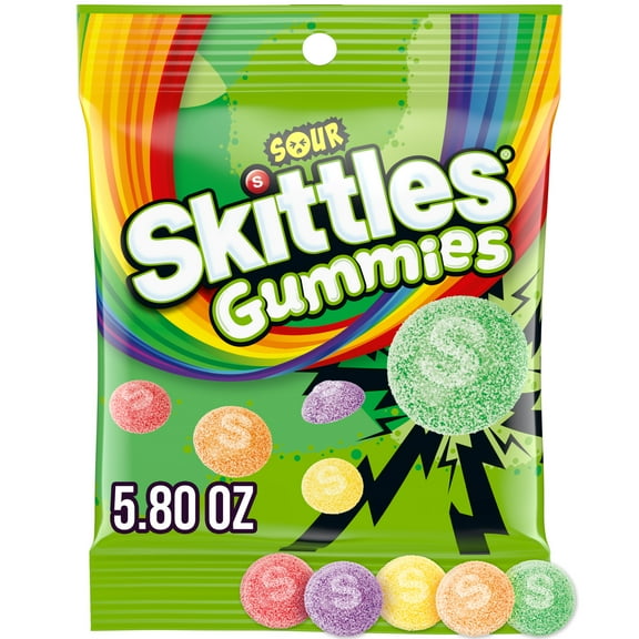 Skittles Sour Gummies, Sour Gummy Candy - 5.8 oz Bag