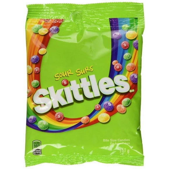 Skittles Sours Gummy Candy (151g/5.3 oz.) (3pk) (Imported from Canada)