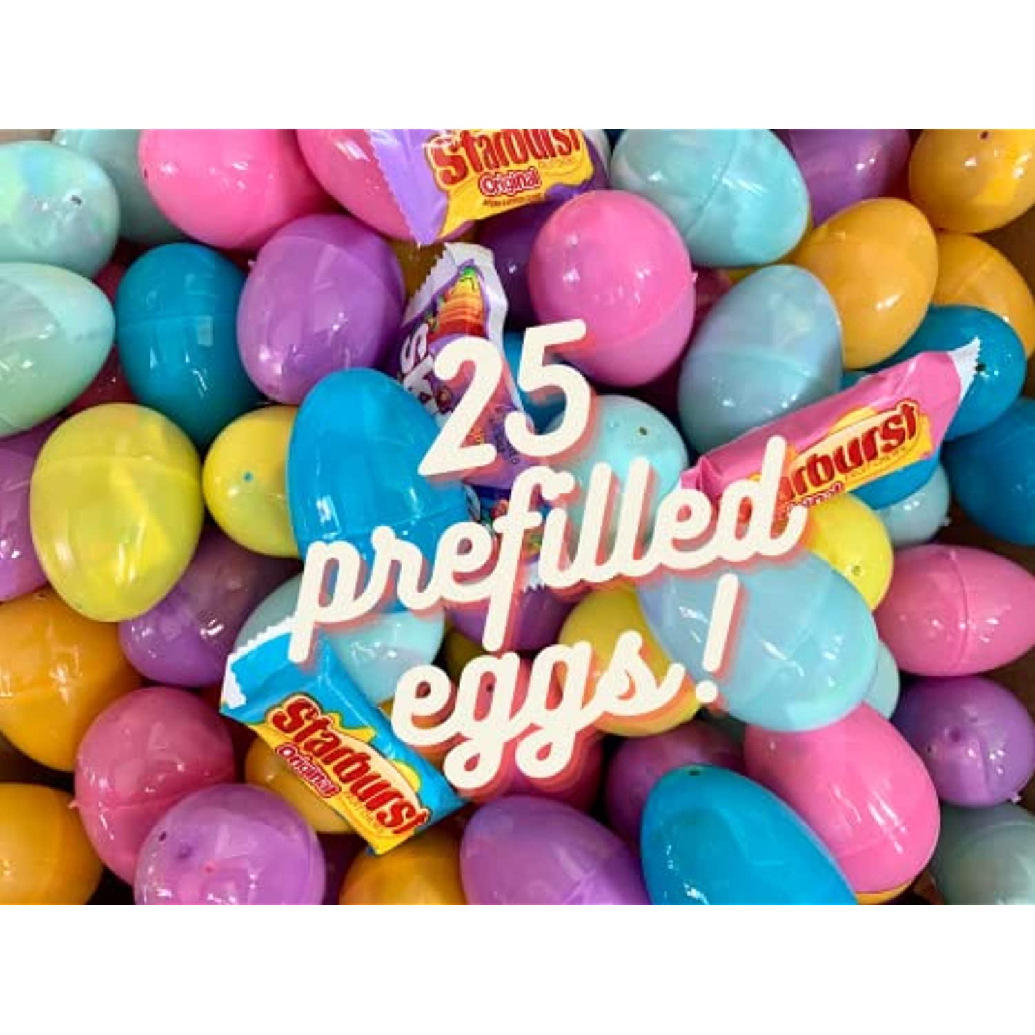 Skittles, Starburst, Candy Pre Filled Easter Eggs (25 Count)