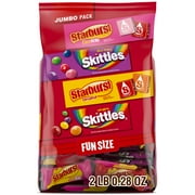 Skittles & Starburst Fun Size Chewy Candy Variety Bag - 32.28 oz Jumbo Pack