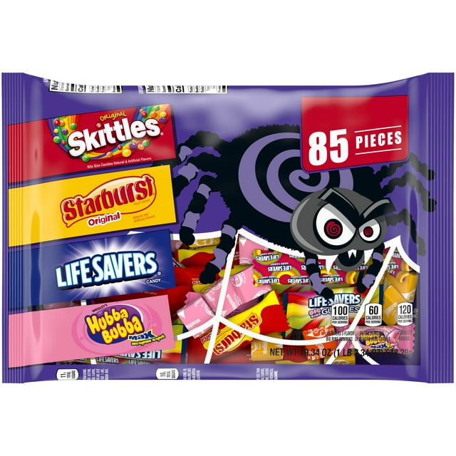 Skittles, Starburst & More Assorted Bulk Halloween Chewy Candy - 19.34oz/85ct