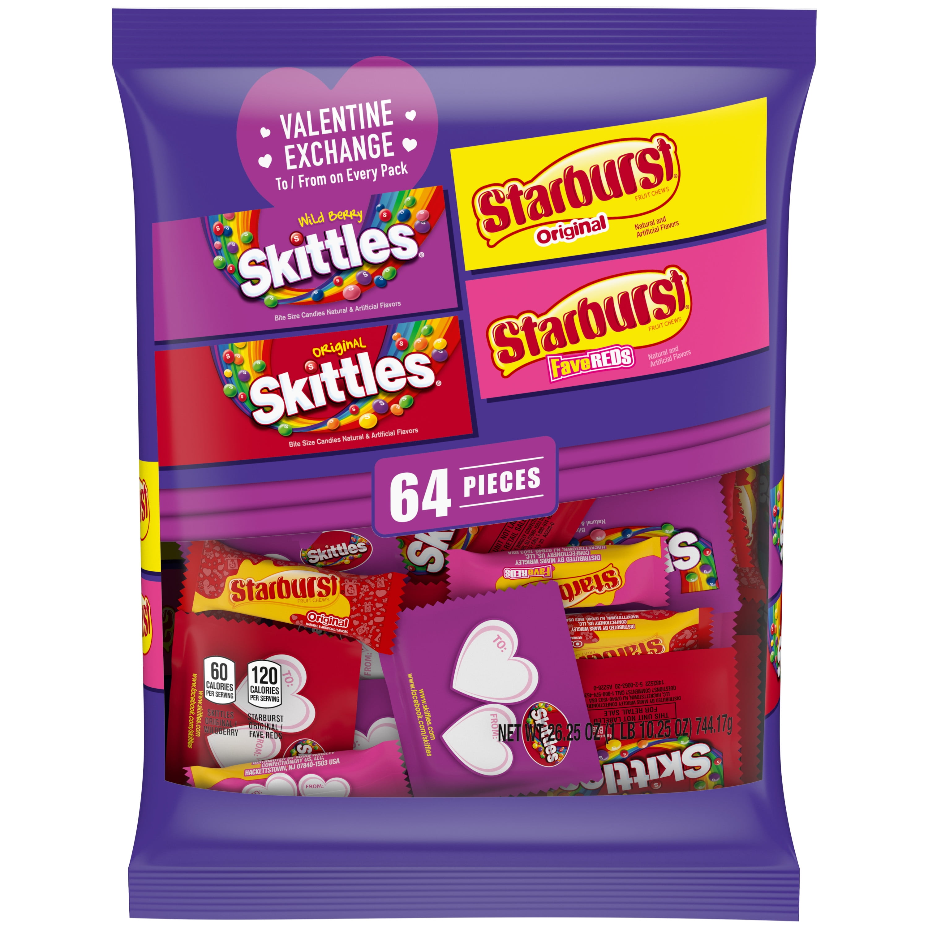 Skittles & Starburst Valentine Candy Exchange Mixed Chewy Candy