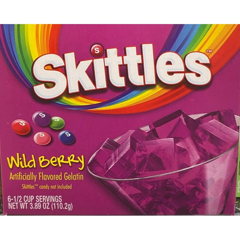 Skittles Wild Berry Snack Gelatin, 3.89 oz Box - Walmart.com