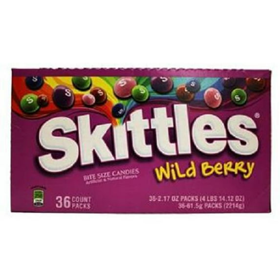 Skittles Wild Berry Fruity Chews - Case of 36