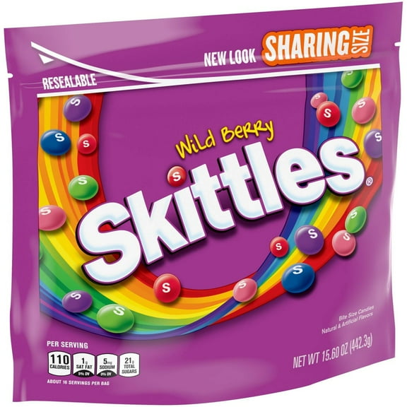 Skittles Wild Berry Sharing Size Chewy Candy (Pack of 3)